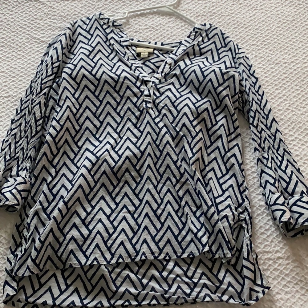 Tunic Style top (navy and white)